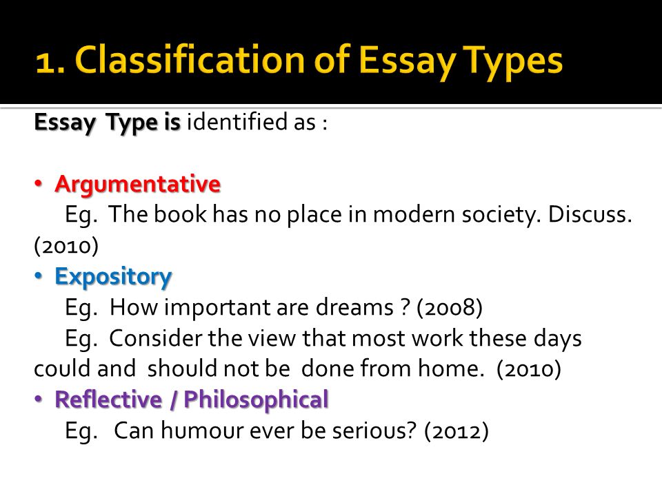 Classification essay about people
